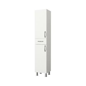 Dmora Columna Giuddanin, 4 Estantes, 1 Caj&oacute;n, 2 Puertas, 35x31x179h Cm Blanco