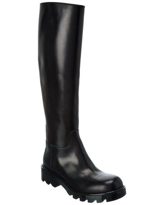 Bottega Veneta Strut Round-Toe Leather Boot