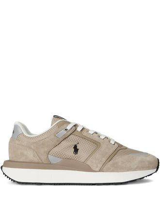Polo Ralph Lauren lace-up suede-leather sneakers - Neutrals