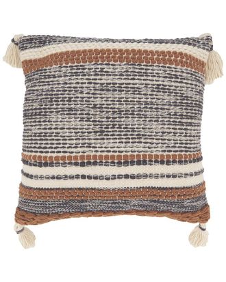 Saro Lifestyle Color Band Outdoor Pillow