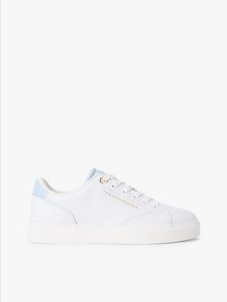 Tommy Hilfiger Zapatillas de piel con logo metalizado