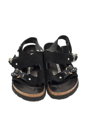 Dior x Birkenstock Milano flat sandals - women - Nubuck Leather/Calf Suede/Calf Suede/Rubber - 37 - Black