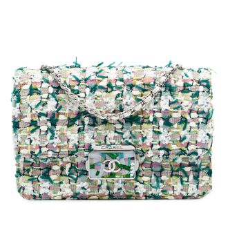 Chanel Tweedehands Mini Gequilt Tweed Beauty Lock Flap