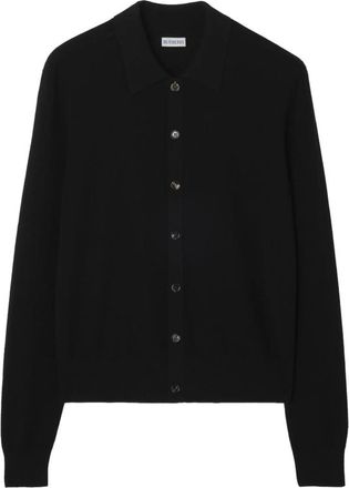Burberry Check-trim Button-up Sweater