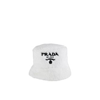 Prada Pre-owned Bob - Heren - Vintage Accessoires - Wit - ONE Size - Polyester - Vintage