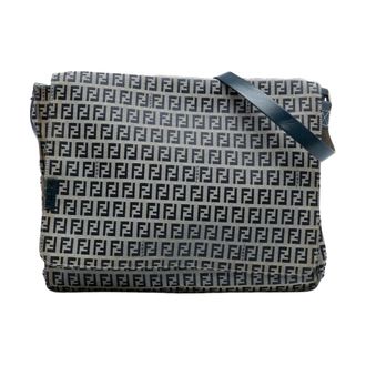 Fendi Pre-owned Canvas Messenger Bag - Dames - Pre-owned - Grijs - Maat: ONE Size