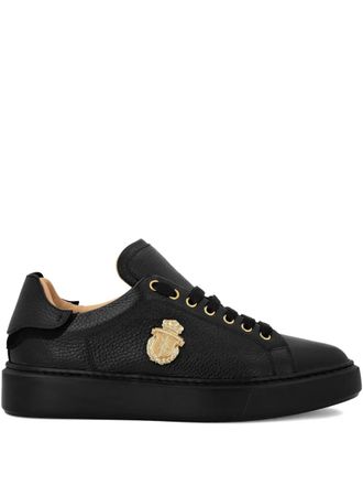 Billionaire Boys Club logo-plaque leather sneakers - Black