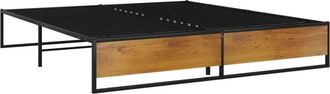 vidaXL Estructura de cama sin colchón metal negro 160x200 cm Vidaxl