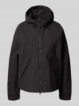 Camel Active Jacke mit Kapuze und Zweiwege-Rei&szlig;verschluss in Black, Gr&ouml;&szlig;e 34
