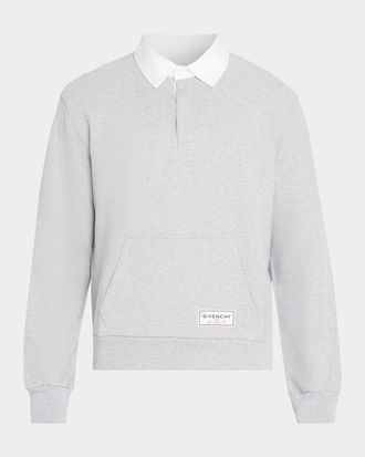Givenchy Men & apos;s Coutoure Seam Polo Sweatshirt