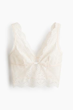 H&M Bralette aus Spitze - Cremefarben