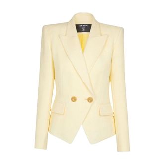 Balmain Double-button Blazer - female - Balmain - Blazers - Yellow - S - Jackets