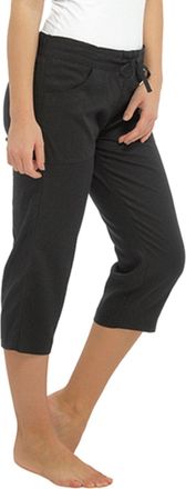 Tom Franks Ladies Women 3/4 Length Linen Trousers With Elasticated Waist UK14 Black