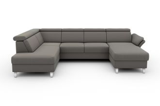 Sit&more Wohnlandschaft »Vincenzo U-Form« inklusive Kopfteilverstellung, wahlweise mit Bettfunktion, Bettkasten