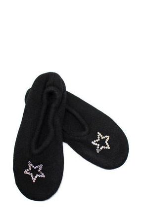 Portolano Rhinestone Star Slipper in Black at Nordstrom Rack, Size Medium