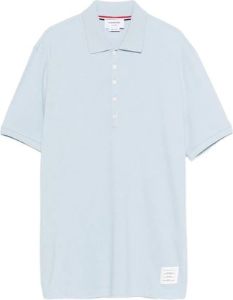 Thom Browne Polo con dettaglio a 4 righe - Blu