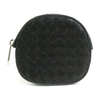 Bottega Veneta Black Intrecciato Coin Purse/Coin Case (Pre-Owned)