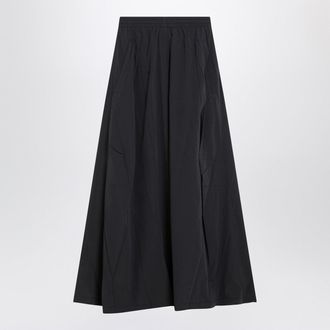 Balenciaga Black Washed Cotton Maxi Skirt