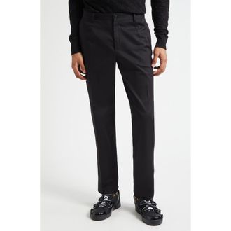 Dolce & Gabbana Cotton Stretch Gabardine Trousers in N0000 Nero at Nordstrom, Size 34 Us