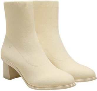 Vivaia Almond-Toe Running Heel Boots in Cream at Nordstrom, Size 9.5