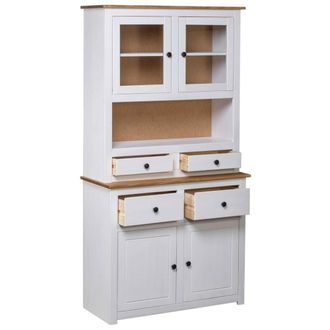 Berkfield Home Highboard White 93x40.5x180 cm Solid Pine Panama Range