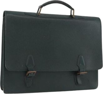 Louis Vuitton Pre-owned Tashkent Business Bag - Dames - Vintage Handtas - Groen - ONE Size - Leer - Vintage