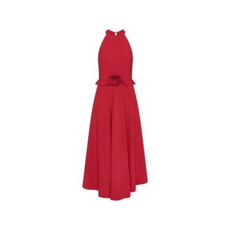 Rotate Jurk met bloemendetail - Dames - Casual kleedjes - Rood - L - Kleedjes