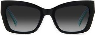 Kate Spade New York 53mm valeria/s cat eye sunglasses in Black/Grey Shaded at Nordstrom Rack
