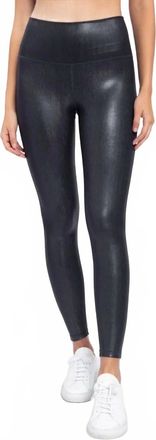 Mono B Iridescent Foil High-Waisted Leggings In Black