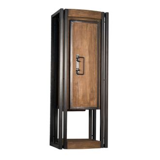 Wanda Collection Columna suspendida para cuarto de ba&ntilde;o teca metal 110 cm