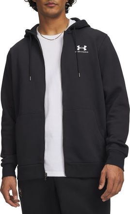 Under Armour Icon Fleece Zip Hoodie in Black at Nordstrom, Size Xx-Large