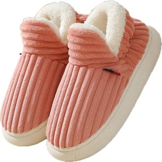 Generic Stepclouds Ultra Soft Winter Slippers, Step Cloud Soft Cozy Warm Plush Casual Home Shoes for Women Men (Pink, UK, Adult, Women, 9, Numeric Range, UK F