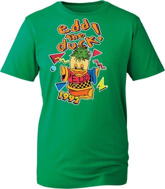 Generic Retro EDD The Duck 1994 T-Shirt - Colorful Cartoon Graphic Tee for Vintage TV Fans, Funny 90s Nostalgia Shirt (KellyGreen, M Years)
