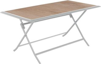 Hesperide Hesperide - Mesa de jardín plegable rectangular azua lúpulo y blanco - 6 asientos - Hespéride