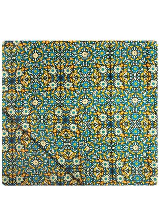 La DoubleJ tile-print tablecloth - unisex - Linen/Flax - 180x350 - Blue