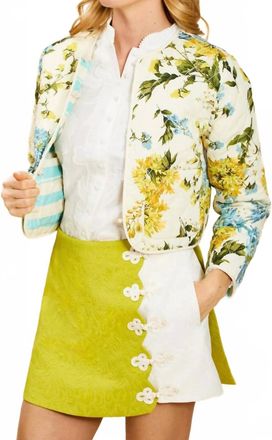 Mestiza New York Este Convertible Quilted Jacket In Aegean Blooms