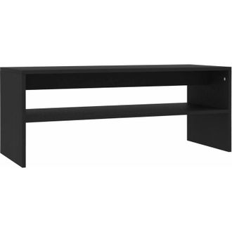 vidaXL Mesa De Centro De Madera Contrachapada Negro 100x40x40 Cm Vidaxl