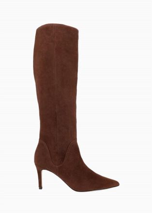 Pelle Moda Womens Lidya Heeled Tall Boots In Espresso Suede