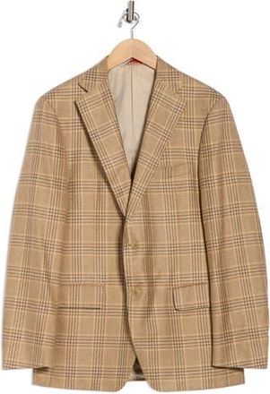 Samuelsohn Plaid Silk & Cashmere Sport Coat in Tan at Nordstrom Rack, Size 40 Regular