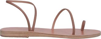 Ancient Greek Sandals Brown Eleftheria Braided Strap Leather Sandals