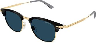 Montblanc MB0364S Asian Fit 003 Mens Sunglasses Grey Size 49