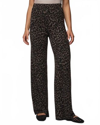 Splendid Wide Leg Sweater Pant In Leopard Print