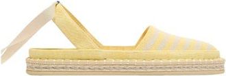 Rothy's The dOrsay Ankle Tie Espadrille Flat in Sunshine Stripe at Nordstrom, Size 12.5