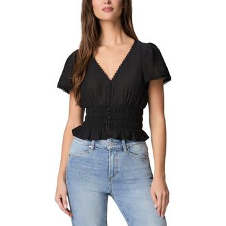 Paige Rive V-Neck Top in Black at Nordstrom, Size Xx-Small