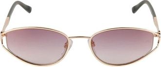 Ana Hickmann Zonnebril met metalen montuur - Dames - Zonnebrillen - Roze - 56 MM - Accessoires