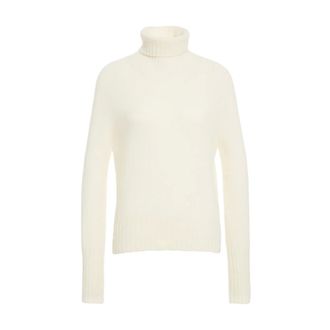 Peuterey Turtlenecks, female, White, Size: L White Turtleneck Knit Sweater Aw25