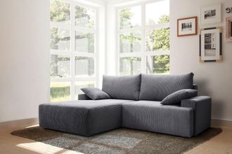 Exxpo Sofa Fashion Ecksofa »Orinoko, aktuelles Design und hoher Sitzkomfort, L-Form« inkl. Bettfunktion und Bettkasten, schöne Farben im angesagten Cord
