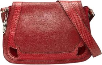 Cartier Pre-owned Marcello Leren Schoudertas - Dames - Vintage Schoudertas - Rood - ONE Size - Leer - Vintage
