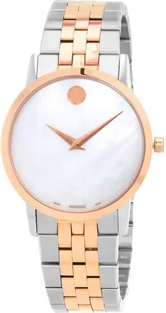 Movado Museum Classic Quartz White Mother of Pearl Dial Ladies Watch 0607629