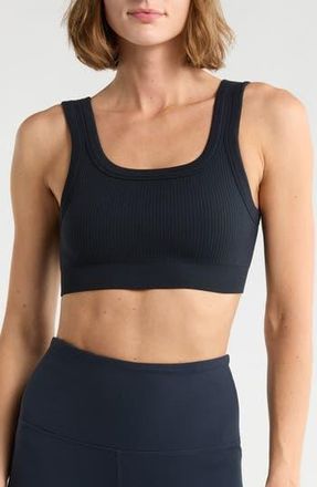 Zella Seamless Square Neck Bra in Navy Sapphire at Nordstrom Rack, Size Medium